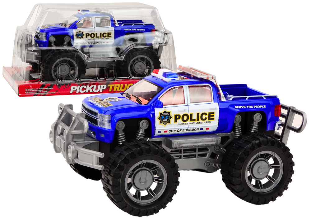 Policajní pickup modrý terénní vůz