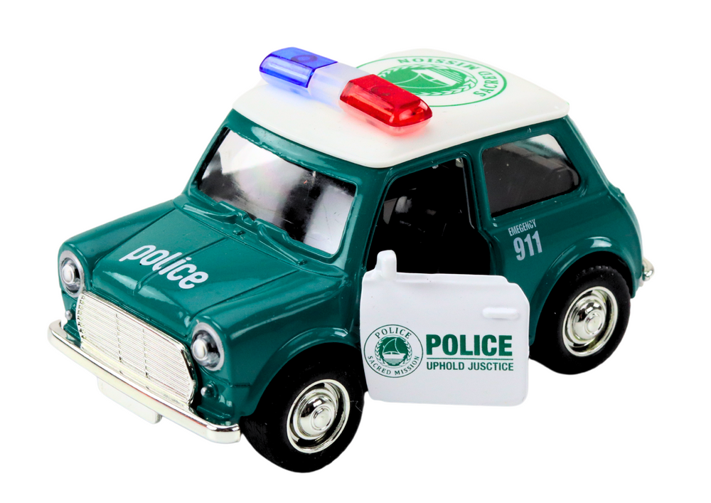 Policejní autíčko s třecím pohonem světly a zvuky 1:38 zelené - Obrázek 2