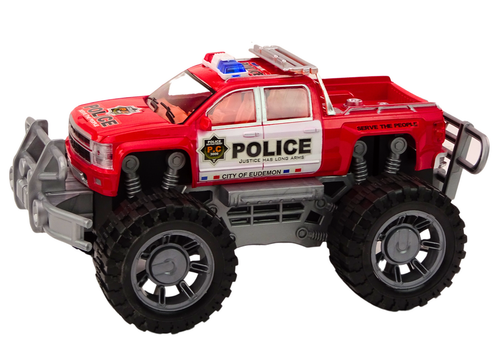 Policejní auto Pickup červený - Obrázek 2