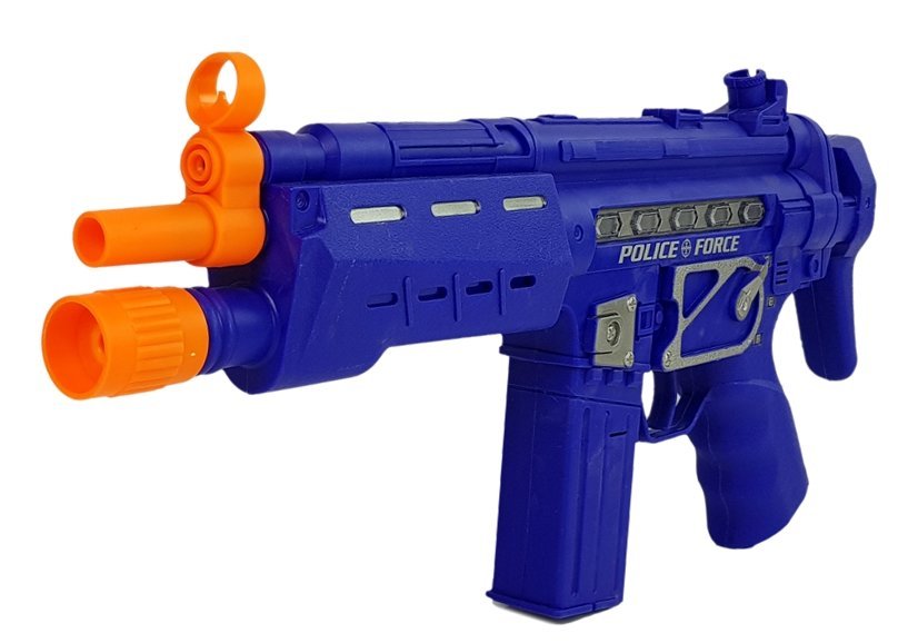 Policejní souprava pistole odznak námořnická modř zvukové světelné efekty 37cm - Obrázek 2
