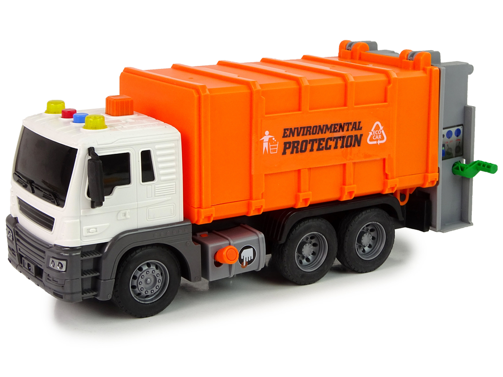 Popelářské auto na třídění odpadu 1:16 oranžové - Obrázek 2