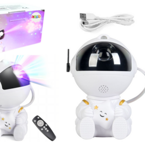 Projektor hvězdný astronaut LED USB s dálkovým ovládáním