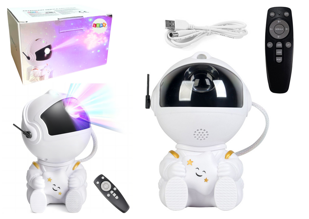 Projektor hvězdný astronaut LED USB s dálkovým ovládáním