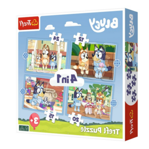 Puzzle 4v1 Bluey a její svět Trefl 34637