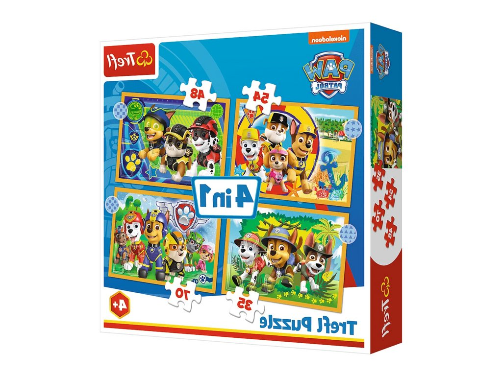 Puzzle 4v1 Prázdninová Tlapková Patrola Trefl 34395