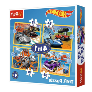 Puzzle Hot Wheels 4v1 Vozidla Trefl 34627