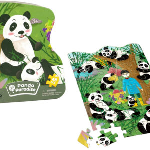 Puzzle Panda s bambusem 48 dílků