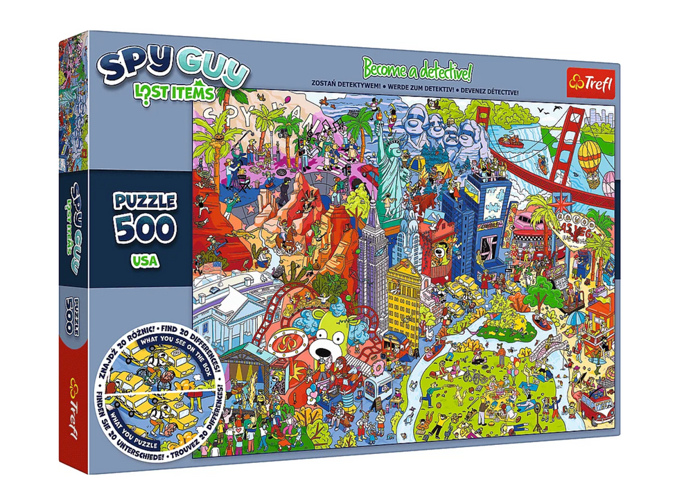 Puzzle Spy Guy Najdi rozdíly USA 500 dílků Trefl