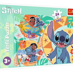 Puzzle Veselý den Lilo a Stitch 24 maxi dílků Trefl