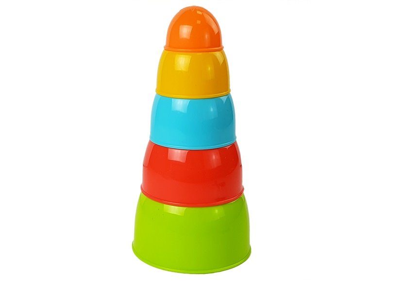 Pyramidové kelímky Puzzle pro batolata 5ks - Obrázek 2