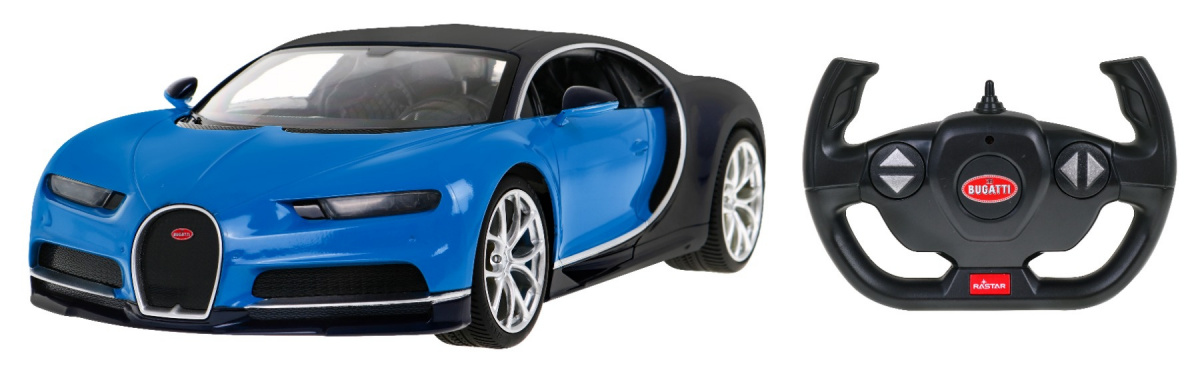 RASTAR Auto na dálkové ovládání R/C Bugatti Chiron Rastar 1:14 modré - Obrázek 2