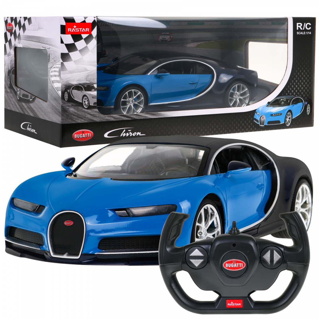 RASTAR Auto na dálkové ovládání R/C Bugatti Chiron Rastar 1:14 modré