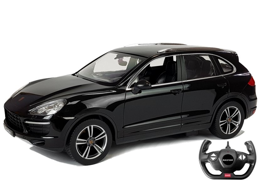 RASTAR Auto na dálkové ovládání R/C Porsche Cayenne Turbo Rastar 1:14 černé - Obrázek 2