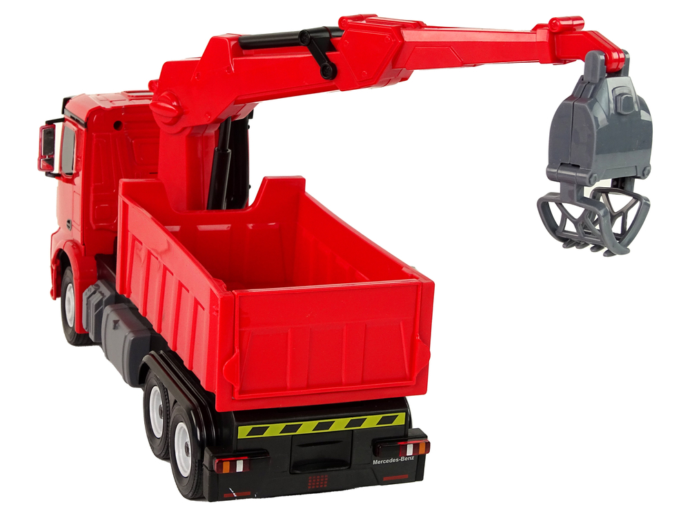 RASTAR Nákladní auto s drapákem Mercedes Rastar R/C na dálkové ovládání červené - Obrázek 2