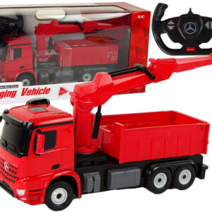 RASTAR Nákladní auto s drapákem Mercedes Rastar R/C na dálkové ovládání červené