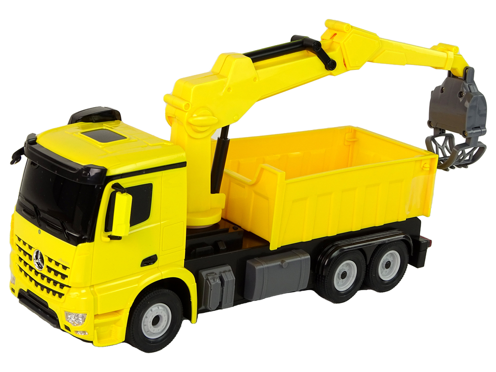 RASTAR Nákladní auto s drapákem Mercedes Rastar R/C na dálkové ovládání žluté - Obrázek 2