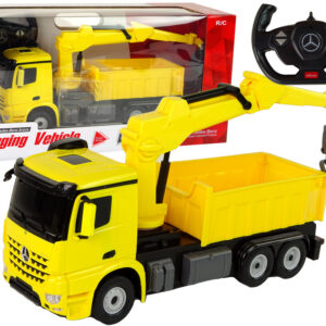 RASTAR Nákladní auto s drapákem Mercedes Rastar R/C na dálkové ovládání žluté