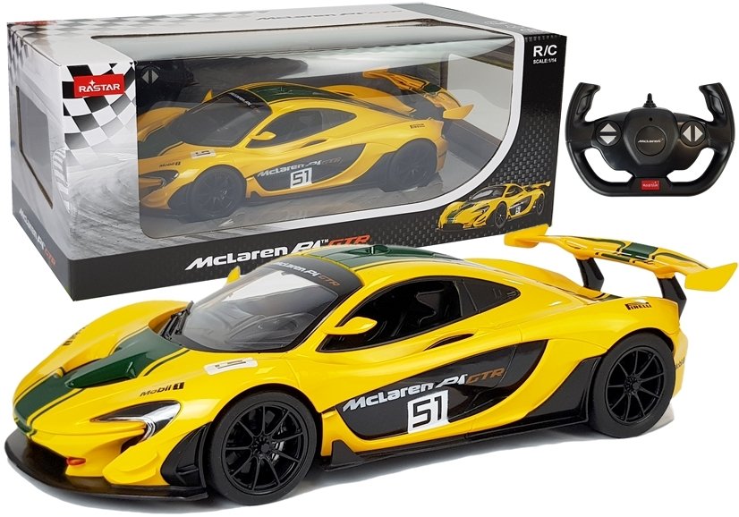 RASTAR RASTAR Auto na dálkové ovládání R/C McLaren P1 GTR 1:14 žluté