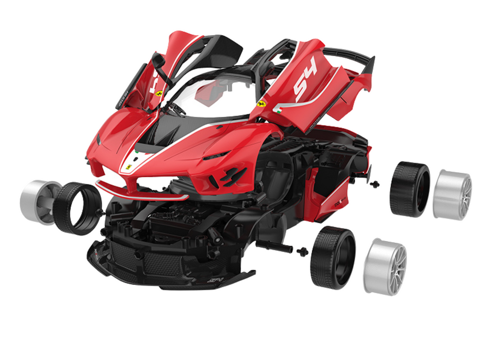 RASTAR Stavebnice Ferrari FXXK EVO na dálkové ovládání 1:18 Rastar 88 dílů červené - Obrázek 2