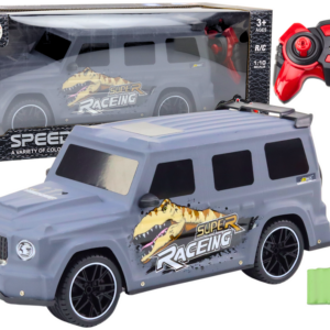 RC Auto na Dálkové Ovládání s Dinosaurem v Měřítku 1:10 šedé