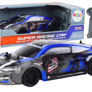 RC Auto na dálkové ovládání 1:18 gumová kola drift modré