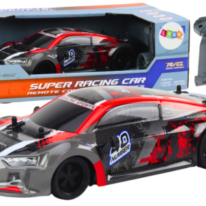 RC auto na dálkové ovládání 1:18 gumová kola Drift červené