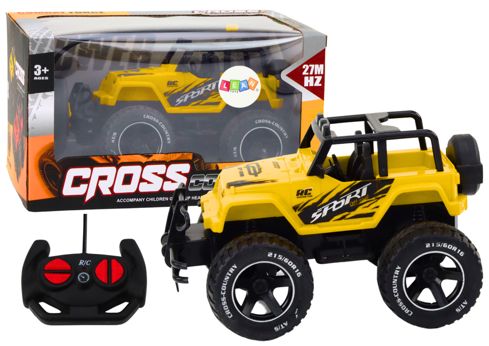 RC terénní auto 1:18 žluté dálkově ovládané