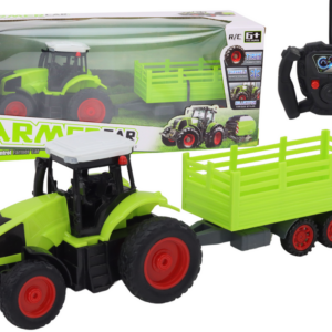 RC traktor na dálkové ovládání s přívěsem 1:16 zelený