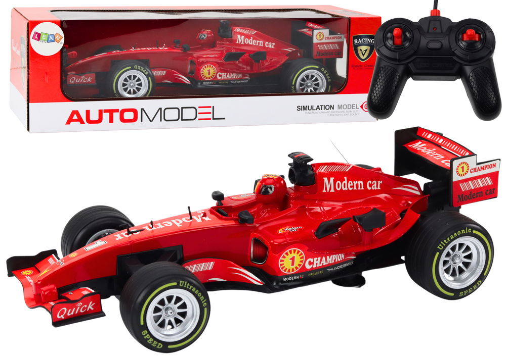RC závodní auto 1:12 červené se světly a zvuky