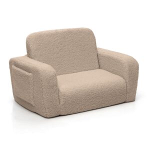 SHAPPY SHAPPY Dětské rozkládací pěnové křeslo LUMI TEDDY Barva: Light Beige