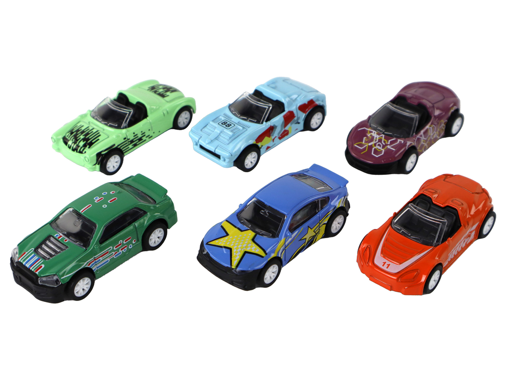 Sada 6 autíček s třecím pohonem 1:64 - Obrázek 2
