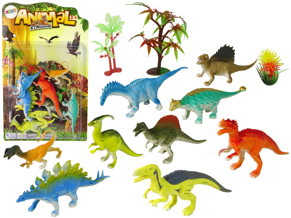 Sada barevných figurek dinosaurů
