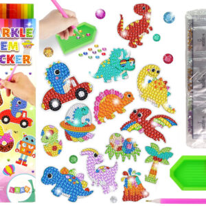 Sada diamantových samolepek dinosauři DIY