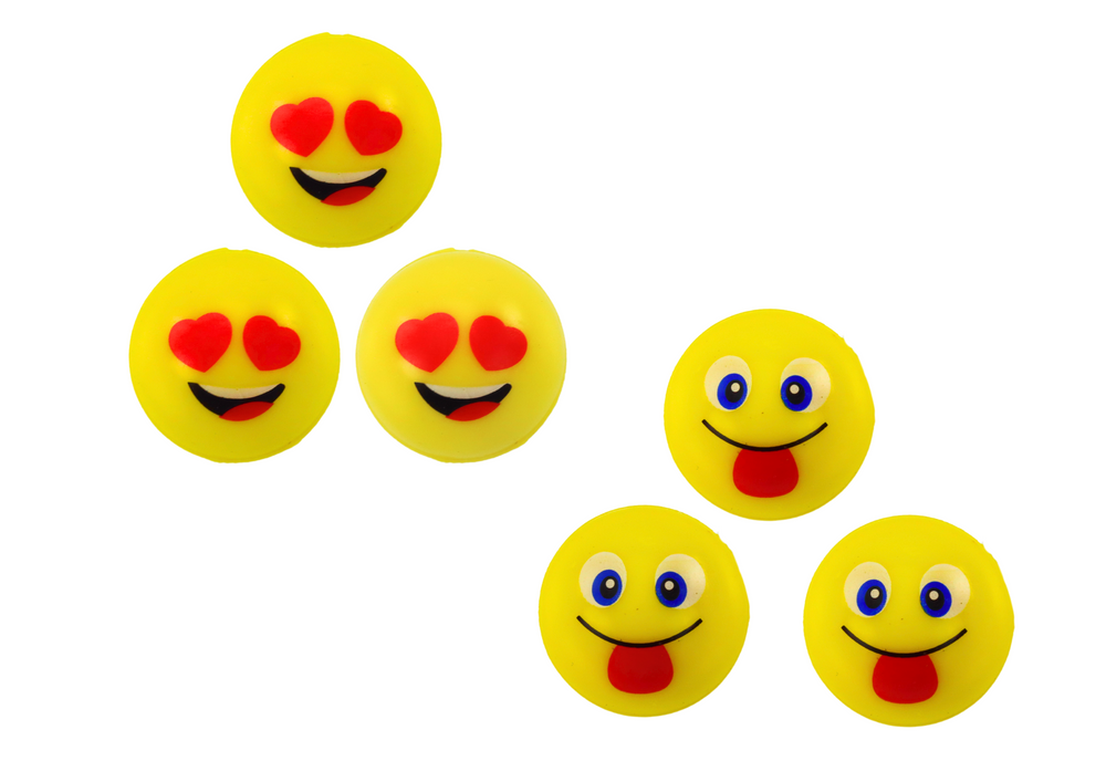 Sada gumových míčků emoji žluté - Obrázek 2
