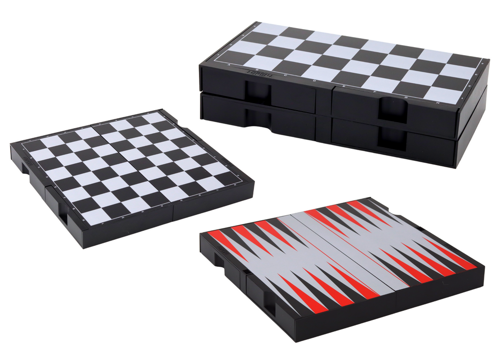 Sada her 3v1 Magnetická deska Šachy Dáma Backgammon - Obrázek 2