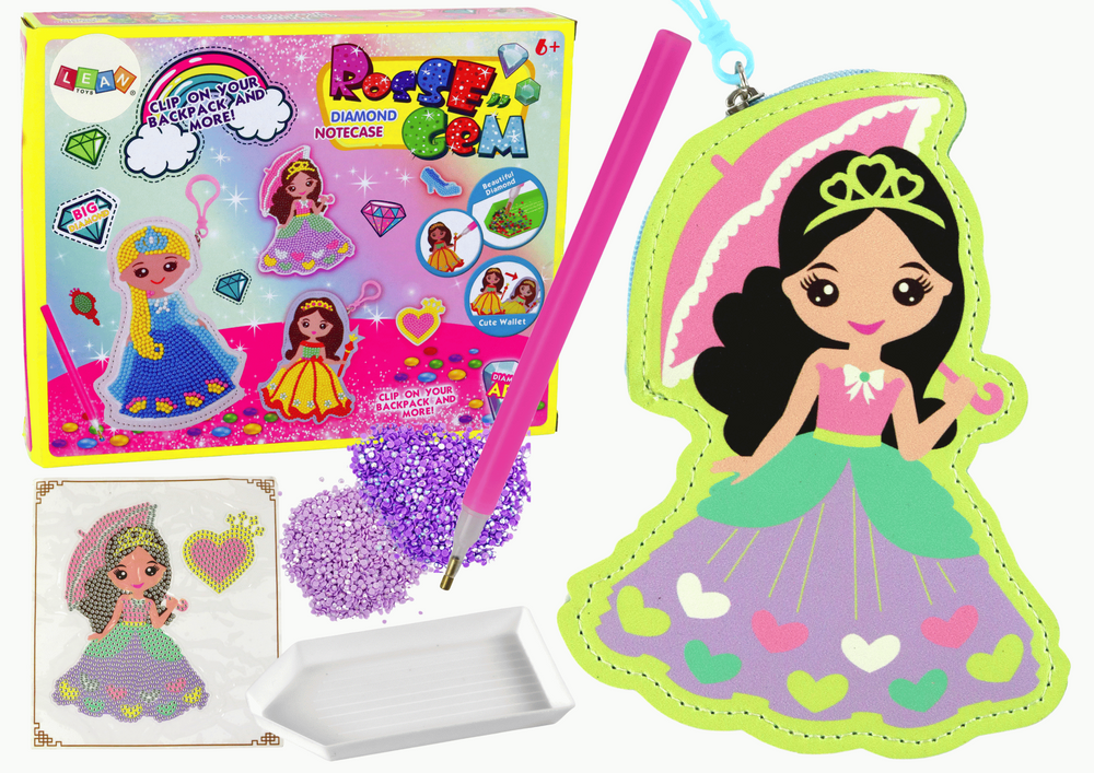 Sada korálků DIY k vyrobení klíčenky Princezna