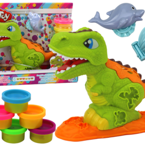 Sada modelíny dinosaurus 6 barev formy delfínek mušle