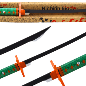 Samurajský meč Nichirin na baterie s pohodlnou rukojetí se zvukem zelený