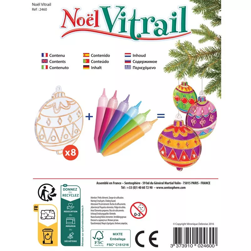 Sentosphere Sentosphere Vánoční vitrážové ozdoby - Obrázek 2