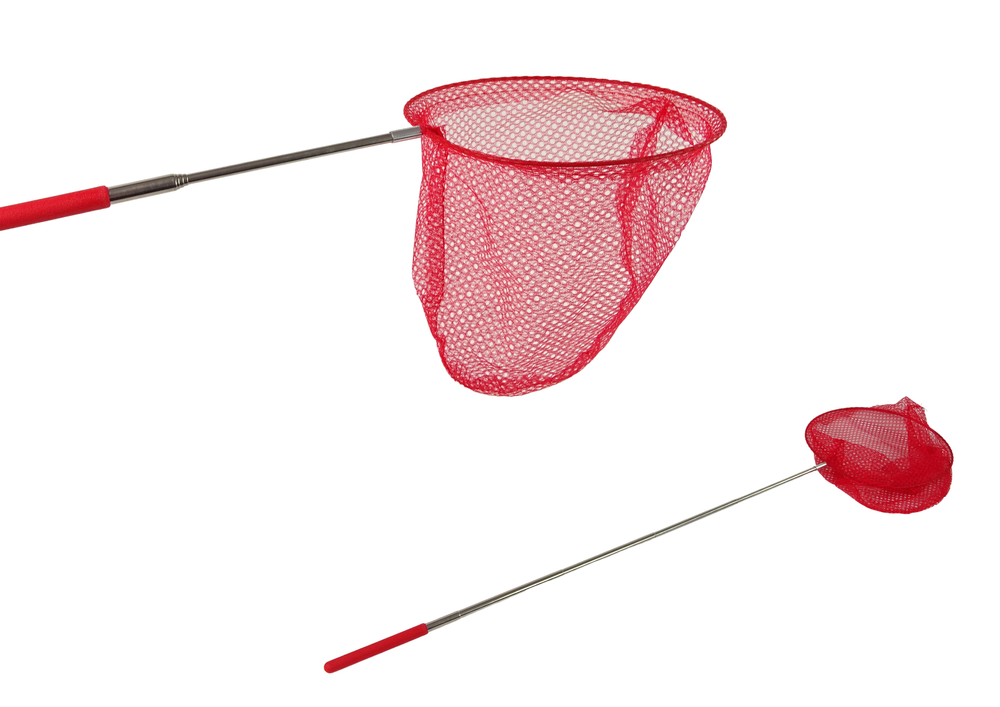 Skládací síťka na motýly a hmyz 85 cm červená