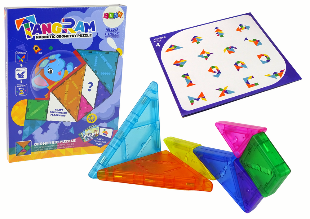 Skládačka Tangram se 7 magnetickými kostkami