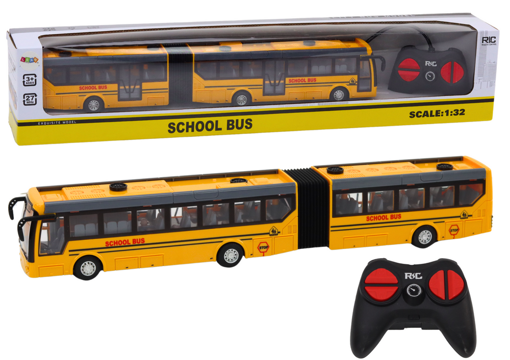Školní autobus RC kloubový na dálkové ovládání 1:32 žlutý