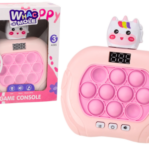 Smyslová hra Pop-It Wac-A-Mole jednorožec světla a zvuky růžová