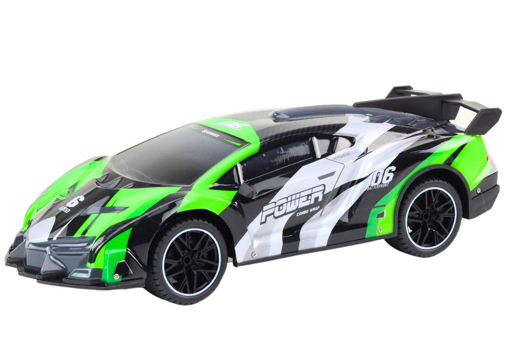 Sportovní RC auto 1:10 25 km/h se světly zelené - Obrázek 2