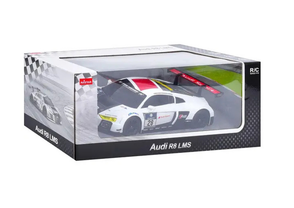Sportovní autíčko AUDI R8 LMS na dálkové ovládání RC 1:24 bílá černá - Obrázek 2