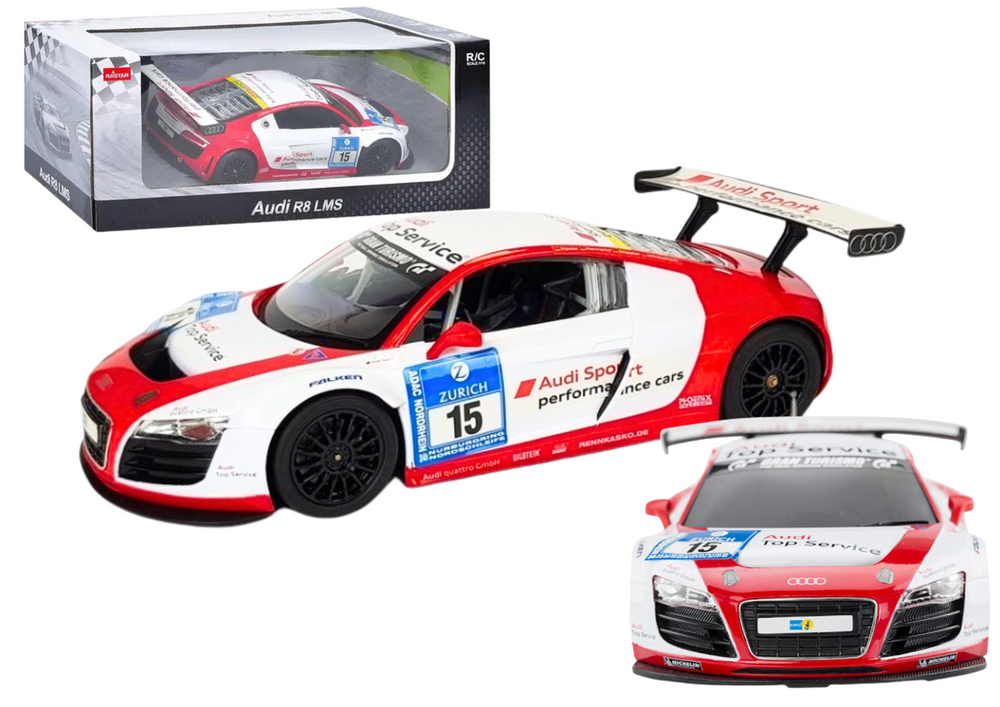 Sportovní autíčko AUDI R8 LMS na dálkové ovládání RC 1:24 bílé