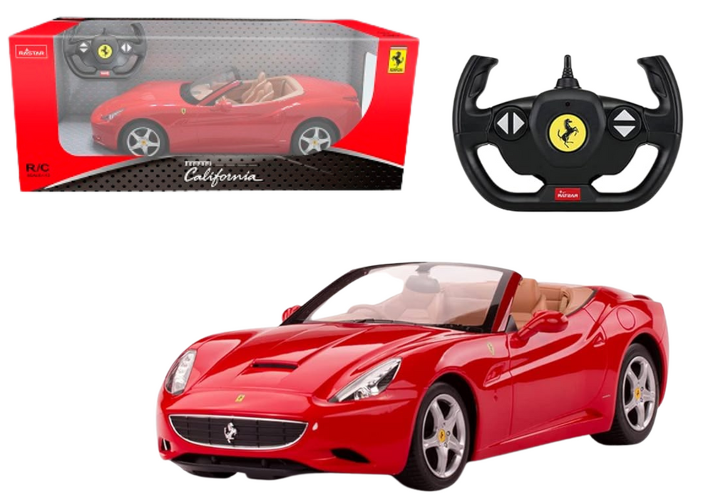 Sportovní autíčko Ferrari California na dálkové ovládání RC 1:24 červené