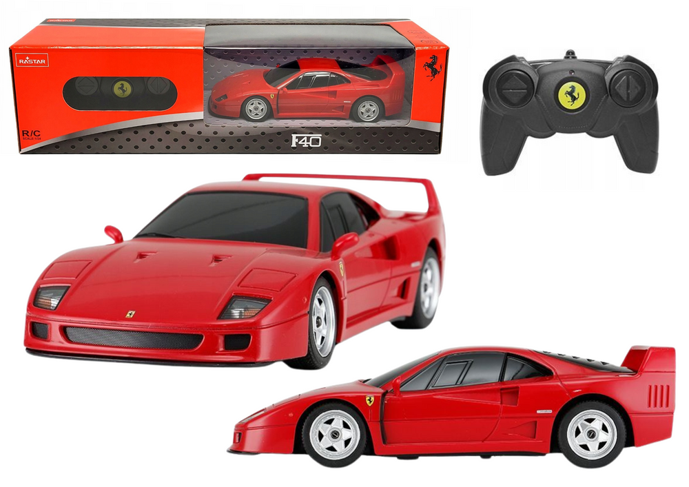 Sportovní autíčko Ferrari F40 na dálkové ovládání RC 1:24 červené