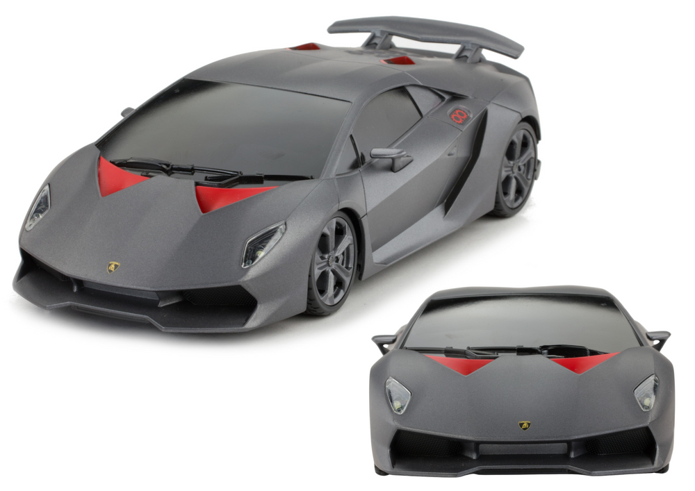 Sportovní autíčko Lamborghini Sesto Elemento na dálkové ovládání RC 1:18 šedé