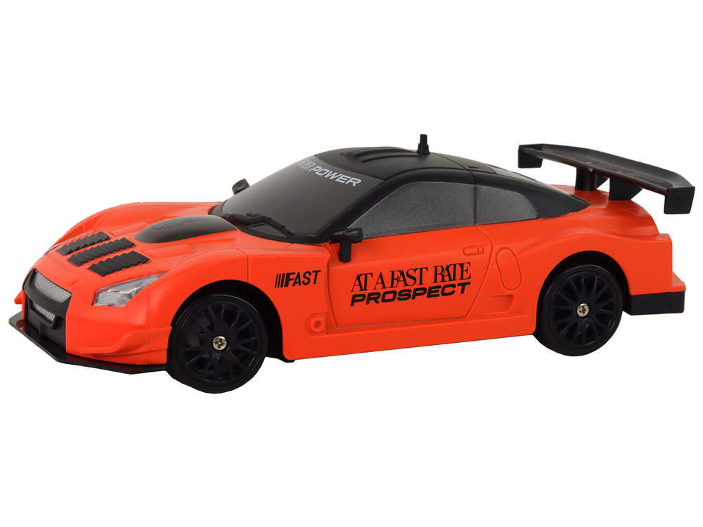 Sportovní autíčko na dálkové ovládání R/C 1:24 s vyměnitelnými koly oranžové - Obrázek 2